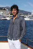 MEN DENIM ZIPPER JACKET