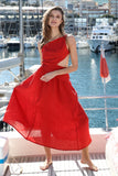 THE RED TRIKINI DRESS