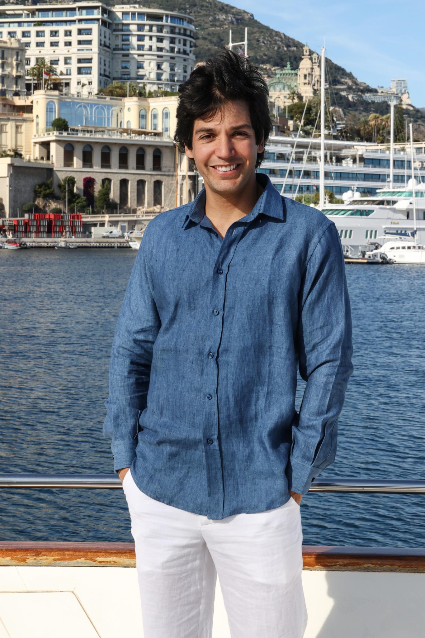BLUE MARINE LINEN CHEMISE