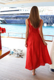 THE RED SOFIA BUSTIER DRESS