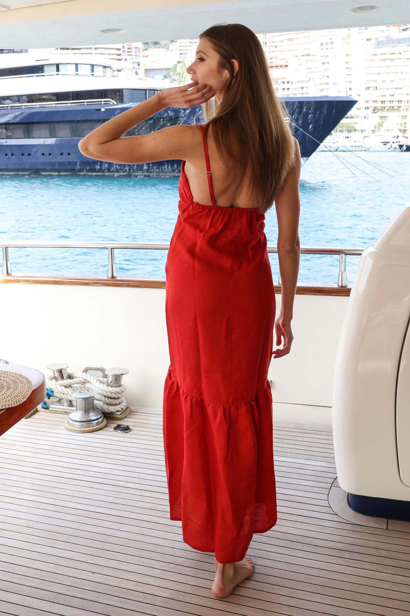 THE RED STRAP DRESS
