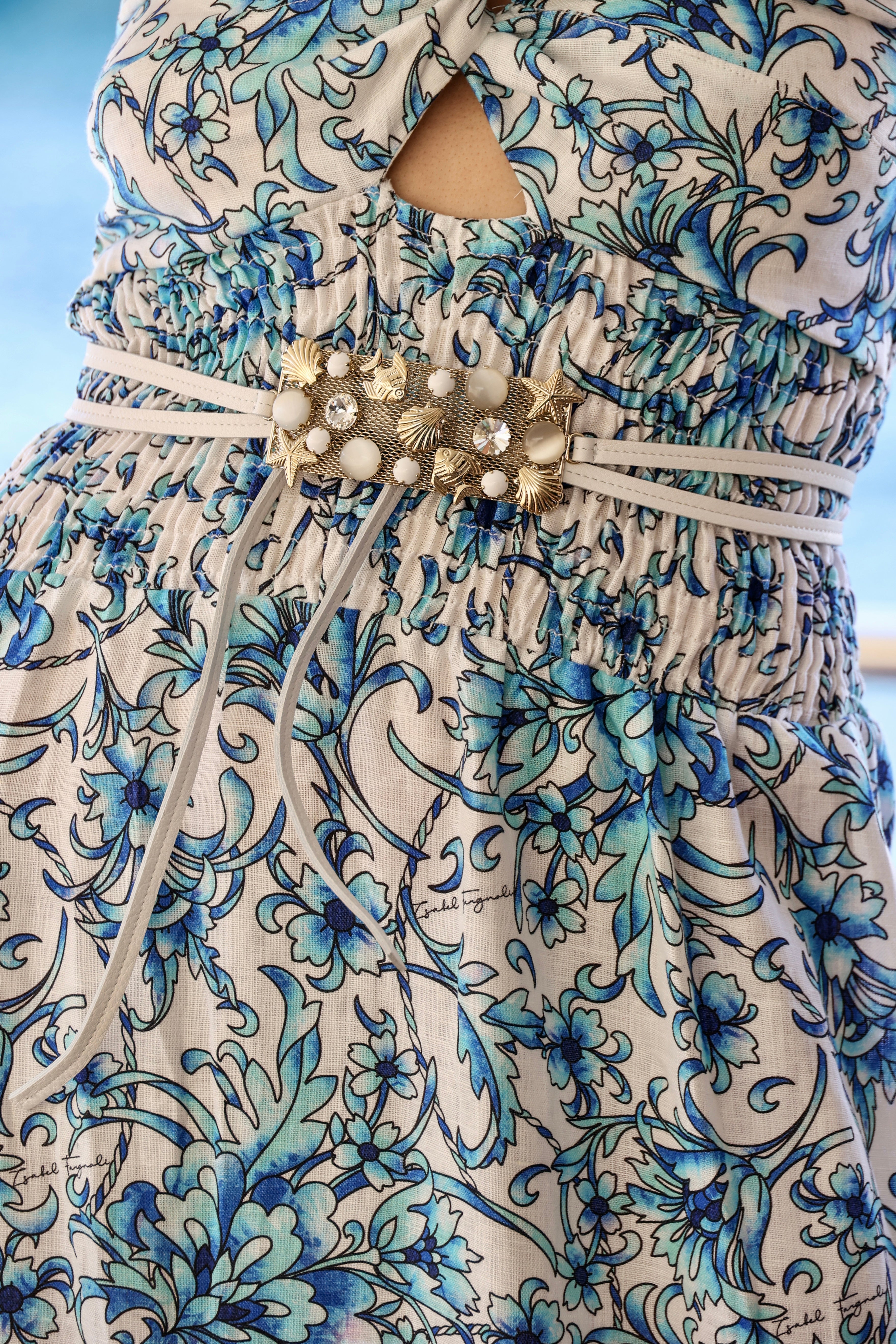THE WHITE POSITANO BELT