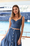 THE BLUE MARINE BUSTIER TOP