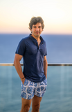 SHORT-SLEEVE NAVY BLUE POLO SHIRT