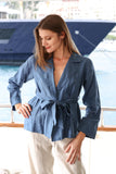 THE BLUE MARINE TIE CHEMISE