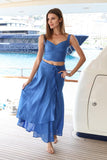 THE ROYAL BLUE WRAP SKIRT