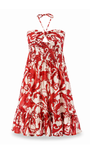 THE ST BARTHS RED ST TROPEZ HALTER DRESS