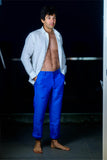 THE ROYAL BLUE LINEN PANT