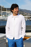 MEN WHITE ZIPPER JACKET